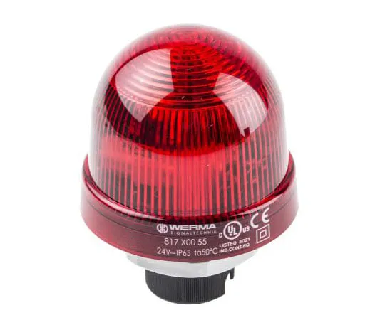 63-7486-36 Xenon, Blinking Beacon 817 Series, Red, Panel Mount, 24 V dc 81710055