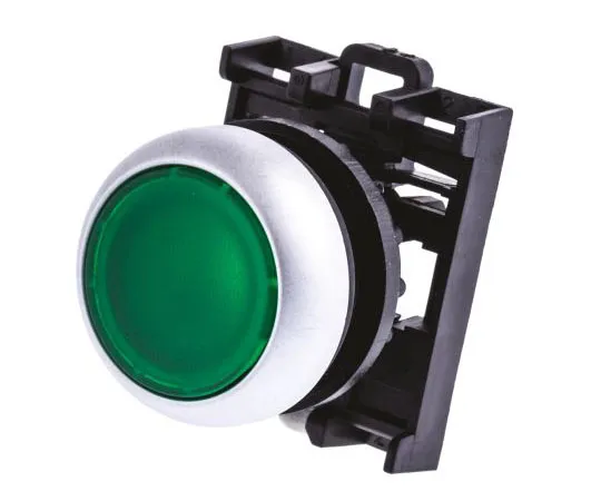 63-7526-57 Eaton M22 Series, Green Push Button Head, Momentary, 22mm Cutout 78635803 & M22-DL-G+M22-A
