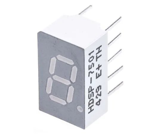63-7391-90 HDSP-7501 Broadcom 7-Segment LED Display, CA Red 5.4 mcd RH DP 7.6mm HDSP-7501