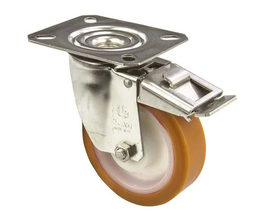 63-7500-40 LAG Braked Swivel Swivel Castor, 150kg Load Capacity, 100mm Wheel Diameter 19105 FR