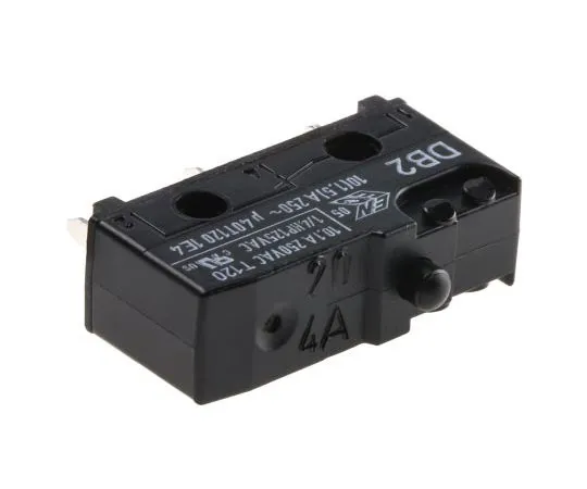 63-7470-79 SPDT-NO/NC Button Microswitch, 10.1 A @ 250 V ac DB2C-C1AA