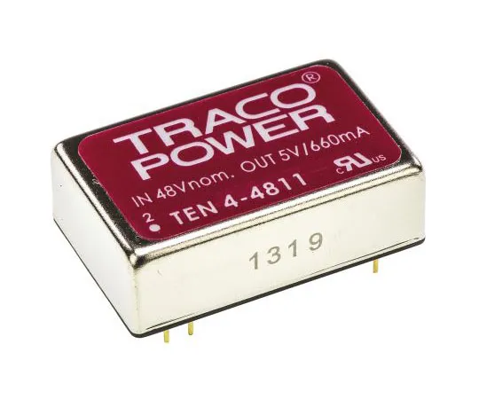 63-7500-98 TRACOPOWER TEN 4 4W Isolated DC-DC Converter Through Hole, Voltage in 18 → 72 V dc, Voltage out 5V dc TEN 4-4811