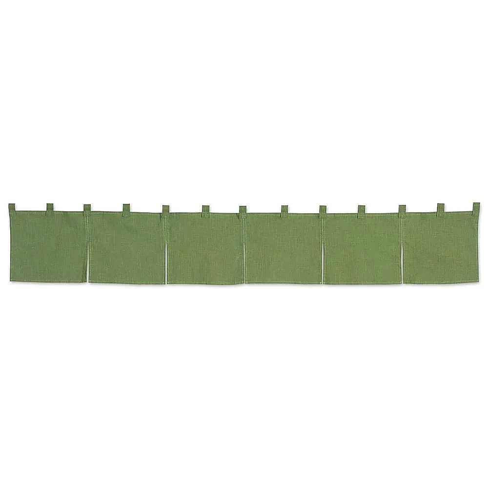 62-6319-04 Counter Noren Cotton Linen Plain Green 001-09