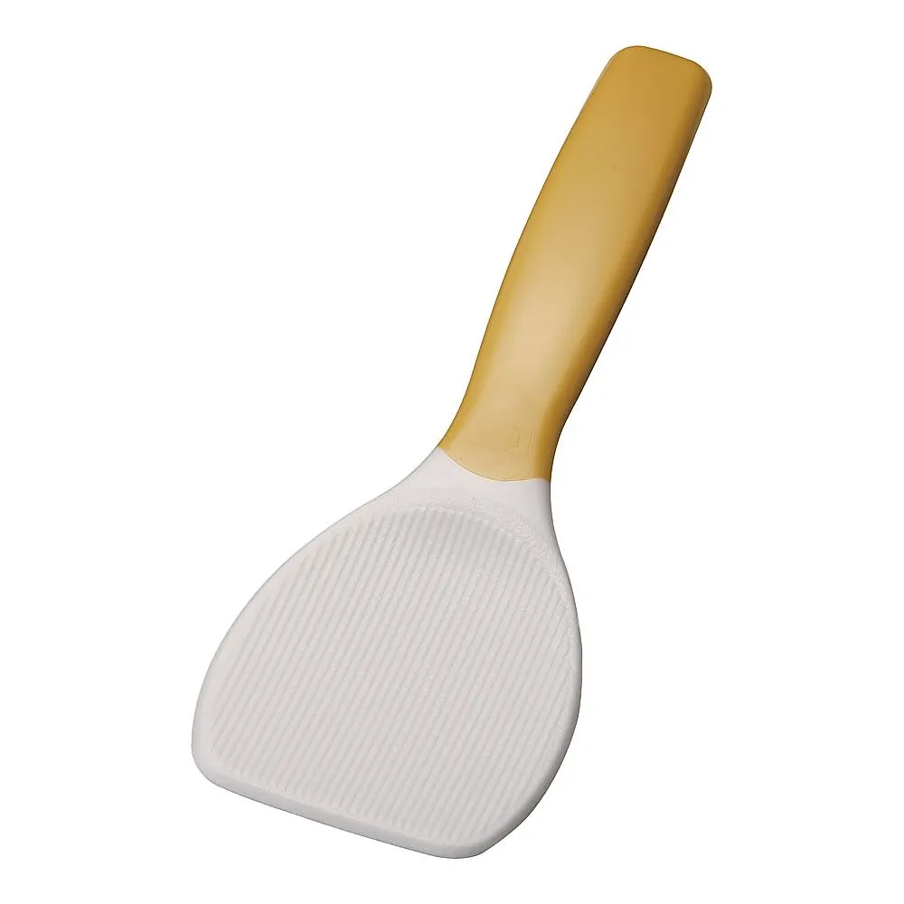 62-6472-30 Antimicrobial Magic Shamoji 19 cm Yellow (Grooved, Fluorinated) BSY5403