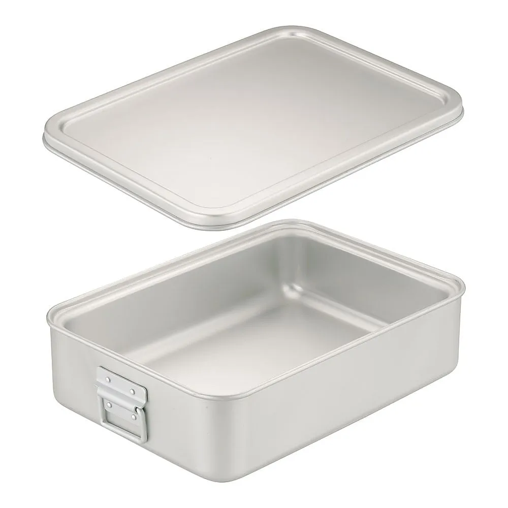 62-6375-96 Alumite Square Double Rice Can (With Lid) 264-D