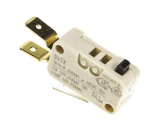 63-7381-71 SPDT-NO/NC Button Microswitch, 16 A @ 250 V ac D459-V3AA