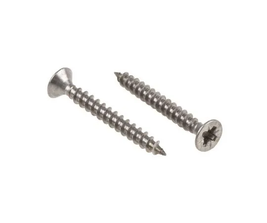63-7372-46　Pozidriv Countersunk Stainless Steel Wood Screw, A2 304, 3.5mm Thread, 30mm Length　144-3509