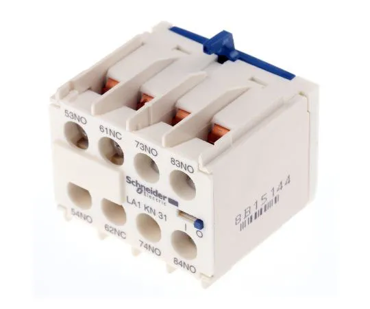 63-7462-82 Schneider Electric LA1K, 3NO/NC (4), Auxiliary Contact, Clip On, 10 A LA1KN31