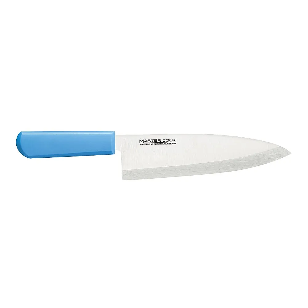 62-6420-76 Mastercock Antimicrobial Color Kitchen Knife, Japanese-Style Blade Blue MCWK-240