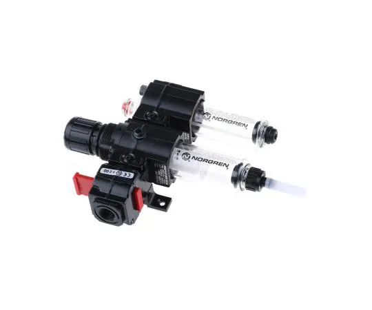 63-7460-42 Norgren G 3/8 Filter Regulator Lubricator, Semi Automatic Drain, 40μm Filtration Size BL72-301G