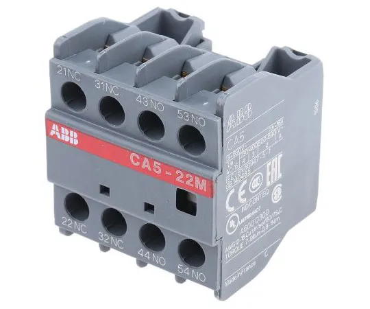 63-7548-11 ABB CA5, 2NO/2NC (4), Auxiliary Contact, Front Mount, 6 A 1SBN010040R1122 - CA5-22M