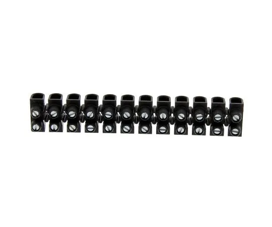 63-7462-93 Legrand 0 342 13 Terminal Strip, Straight, 12way, 2 Row, 41A, 400 V, length 107mm, Black 0 342 13