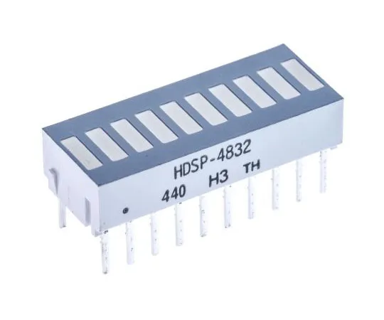 63-7446-54 HDSP-4832 Broadcom Light Bar LED Display, Green/Red/Yellow 1900 μcd, 3500 μcd HDSP-4832