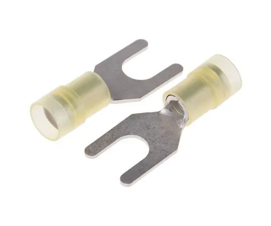 63-7459-90 RS PRO Insulated Crimp Spade Connector, 4mm² to 6mm², 12AWG to 10AWG, M6 (1/4) Stud Size Nylon, Yellow 267-3931