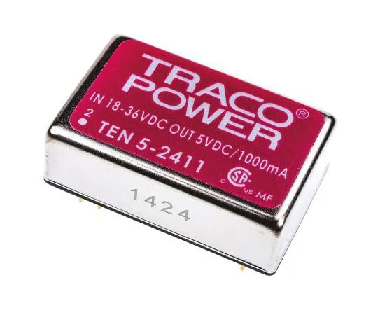 63-7472-48 TRACOPOWER TEN 5 6W Isolated DC-DC Converter Through Hole, Voltage in 18 → 36 V dc, Voltage out 5V dc TEN 5-2411