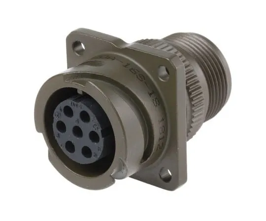 63-7545-63 Amphenol 97B Series, 7 Way Wall Mount MIL Spec Circular Connector Receptacle, Socket Contacts,Shell Size 16S, Bayonet 97B-3100A16S-1S
