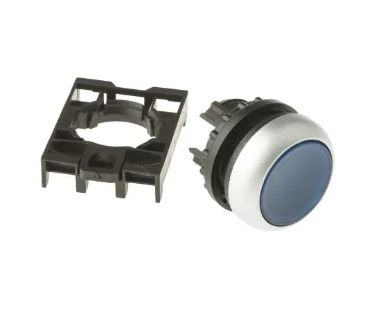 63-7526-59 Eaton M22 Series, Blue Push Button Head, Momentary, 22mm Cutout 78635805 & M22-DL-B+M22-A