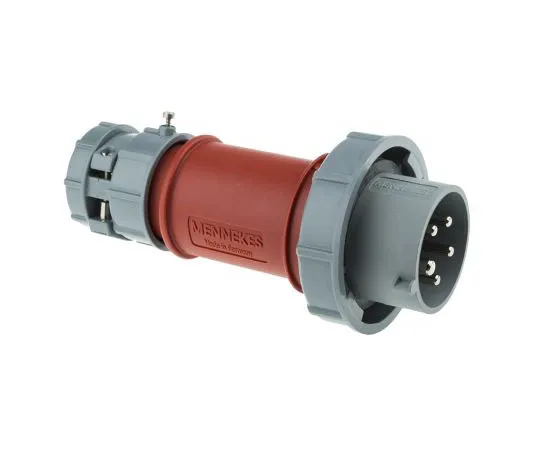 63-7439-88 Mennekes PowerTOP Series, IP67 Red Cable Mount 3P+N+E Industrial Power Plug, Rated At 16A, 415 V 3821