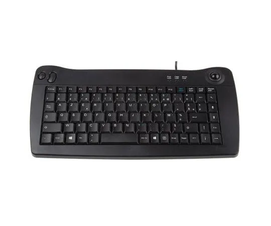 63-7366-84 RS PRO Black USB Trackball Mini Keyboard, AZERTY 136-9677