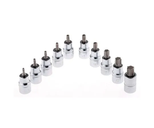 63-7456-02 RS Torx Driver Bit 10 pieces, T20; T25; T27; T30; T40; T45; T50; T55; T60; T70 x 50 mm 262-0296