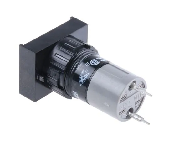 63-7447-86 EAO Latching White LED Push Button Switch, IP40, 18 x 24mm, PCB 31-041.006