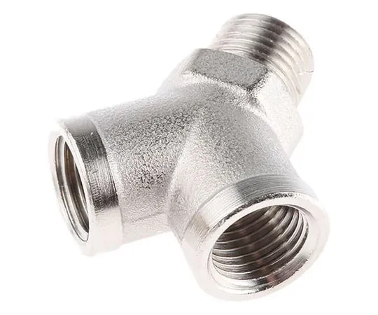63-7510-91 Legris 0911 Brass Pneumatic Y Threaded Adapter, R 1/4 Male x G 1/4 Female 1/4in 0911 00 13