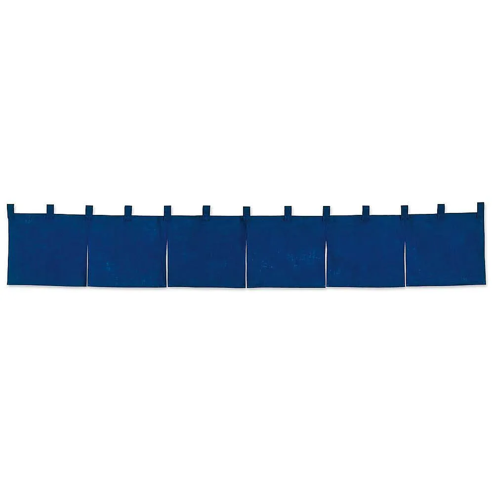 62-6319-03 Counter Noren Cotton Linen Plain Navy 001-09