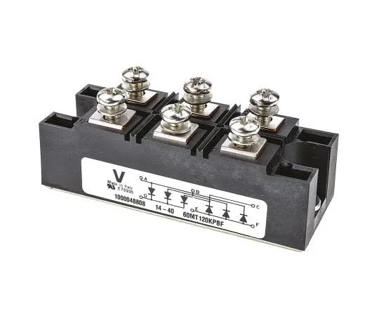 63-7523-01 Vishay VS-60MT120KPBF, 3-phase Bridge Rectifier Module, 60A 1200V, 6-Pin INT-A-PAK VS-60MT120KPBF