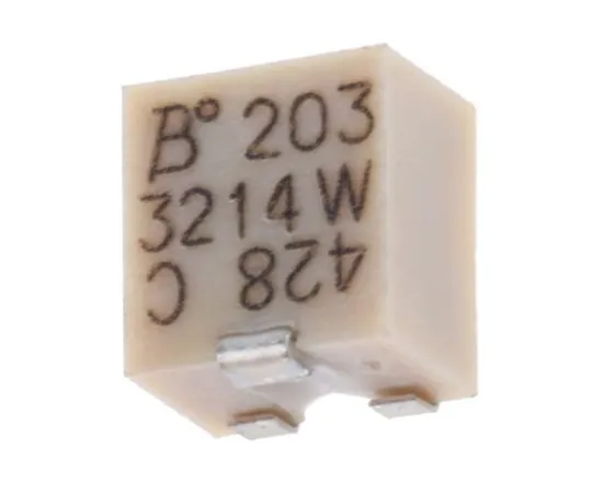 63-7442-01 20kΩ SMD Trimmer Potentiometer 0.25W Top Adjust Bourns 3214 Series 3214W-1-203E