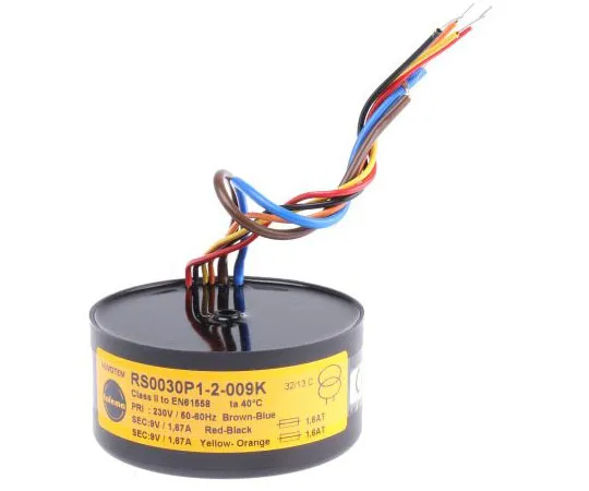 63-7432-82 2 Output Toroidal Transformer, 30VA, 2 x 9V ac 0030P1-2-009K