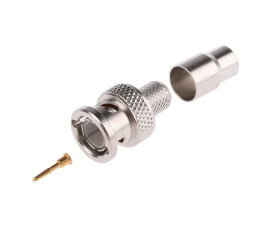 63-7536-32 Radiall Straight 75Ω Cable Mount BNC Connector, Plug, Nickel, Crimp Termination, VCB 100 R142086161W