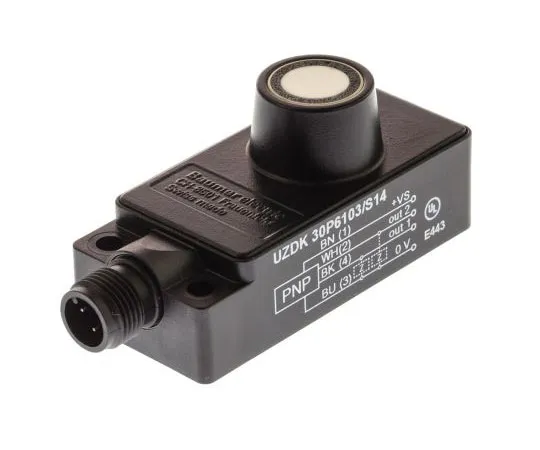 63-7496-19 Baumer Ultrasonic Sensor Block, 100 → 1000 mm, PNP-2NO, M12 Connector IP67 UZDK 30P6103/S14
