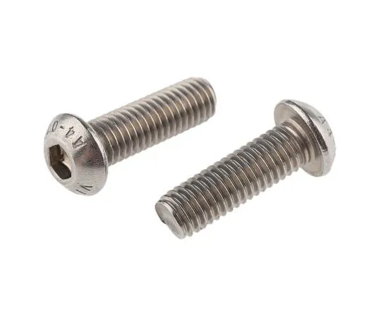 63-7438-08 RS PRO M8 x 25mm Hex Socket Button Screw Plain Stainless Steel 232-8350