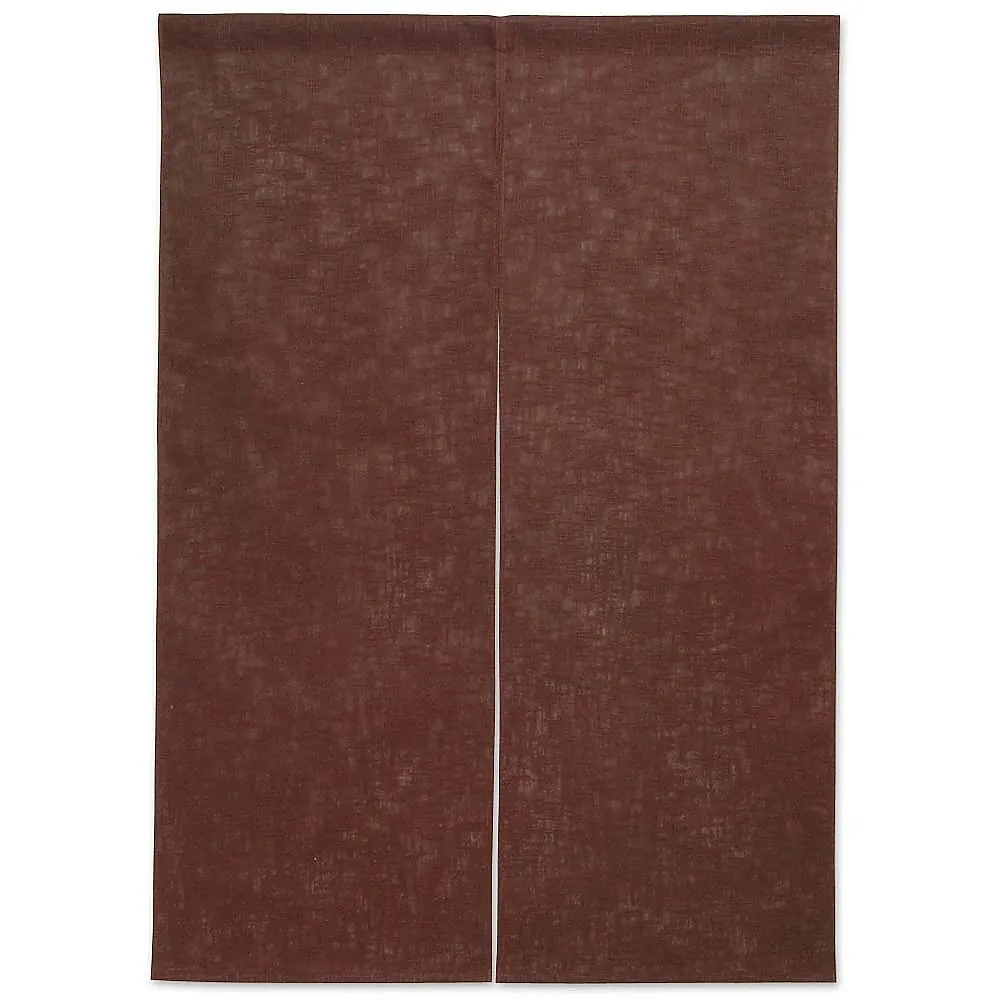 62-6318-91 Han-noren cotton linen plain burnt tea 001-05