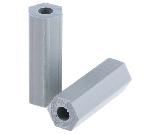 63-7457-92 HS 6 6, 19.1mm High CPVC Hex Spacer 6.4mm Wide, With 2.8mm Bore Diameter for M3, No.6 Screw HS 6 6