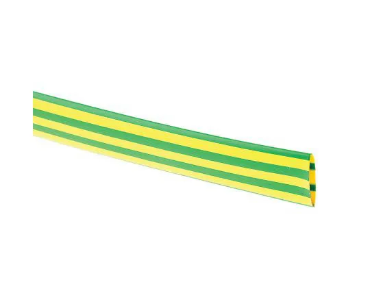 63-7391-50 TE Connectivity Green/Yellow No Heat Shrink Tubing 12mm Sleeve Dia. x 1.5m Length, DCPT Series 2:1 Ratio DCPT-12/6-45-1.5M