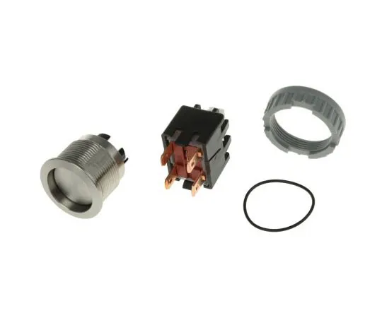 63-7357-33 Schurter Double Pole Double Throw (DPDT) Latching Push Button Switch, IP64 (Front); IP00 (Rear), 22 (Dia.)mm, Panel 1241.6831.1120000