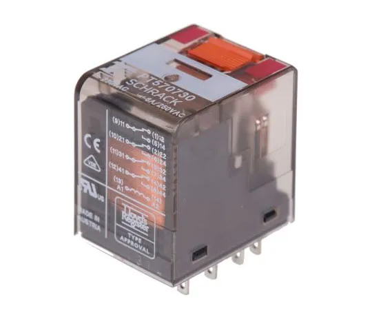 63-7495-25 TE ConnectivityPT 4PDT Non-Latching Relay PCB Mount, 230V ac Coil, 6A PT570730 9-1419111-1