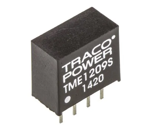 63-7429-06 TRACOPOWER TME 1W Isolated DC-DC Converter Through Hole, Voltage in 10.8 → 13.2 V dc, Voltage out 9V dc TME 1209S