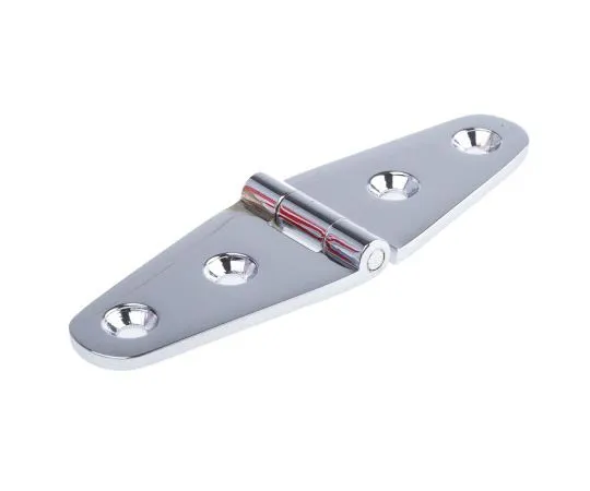 63-7472-96 Pinet Chrome Plated Brass Hinge with a Fixed Pin Screw, 30mm x 98.5mm x 3mm 72-7-3725