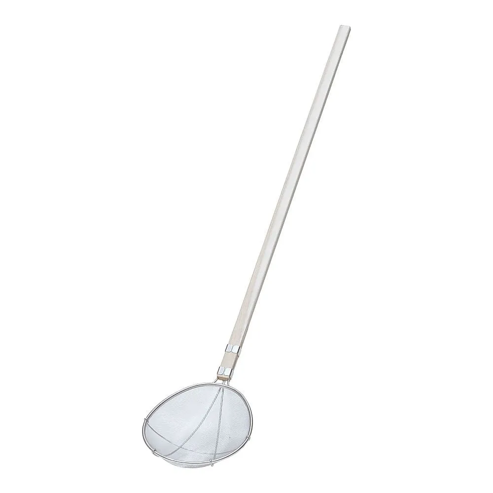 62-6382-65 TS Wooden Handle School Lunch Scoop, Sweenaw Type, Extra Large Fine (14 Mesh)