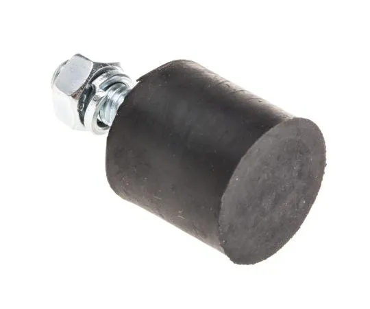 63-7453-65 FIBET Cylindrical M6 Zinc Plated Steel Anti Vibration Feet 2020VE18-60 29.6kg Compression Load ,20mm dia. Natural Rubber 2020VE18-60