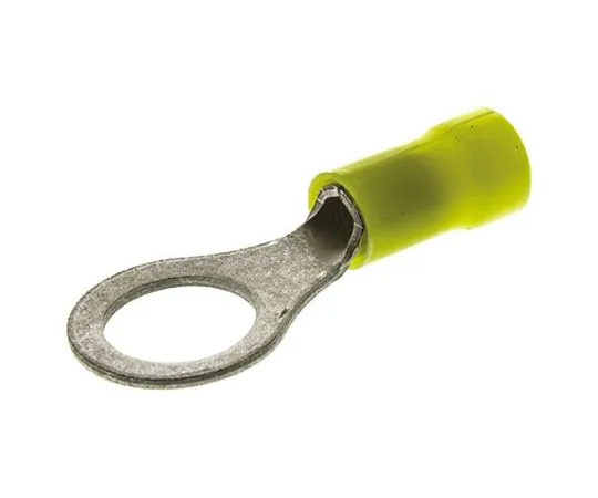 63-7428-20 TE Connectivity PLASTI-GRIP Series Insulated Crimp Ring Terminal, M10 Stud Size, 3mm² to 6mm² Wire Size, Yellow 160300