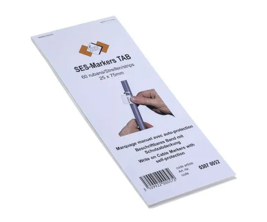 63-7489-24 SES Adhesive Cable Marker Clear 8 → 14mm Dia. Range 3070052000