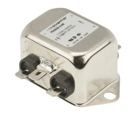 63-7429-97 Schaffner FN2020 Series 3A 250 V ac 400Hz Chassis Mount RFI Filter, with Tab Terminals FN2020-3-06
