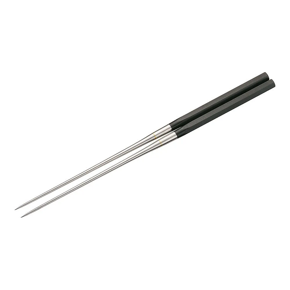 62-6471-41 Genuine Grilled Stainless Steel Black Plywood Hex Handle Mounting Chopsticks 2116 165 mm