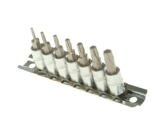 63-7455-99 RS Torx Driver Bit 7 pieces, T10, T15, T20, T25, T30, T40, T8 262-0268