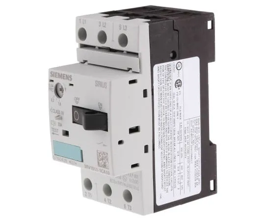 63-7444-17 Siemens Sirius Innovation 690 V Motor Protection Circuit Breaker, 3P Channels, 1.8 → 2.5 A, 100 kA 3RV1011-1CA10