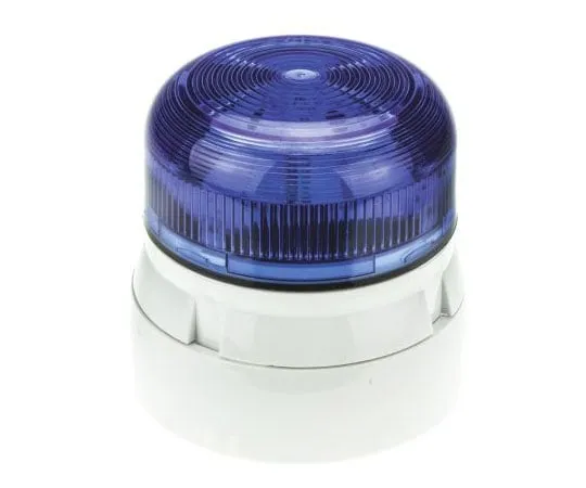 63-7484-12 Xenon, Flashing Beacon Flashguard Xenon Series, Blue, Surface Mount, 12 V dc, 24 V dc QBS-0056