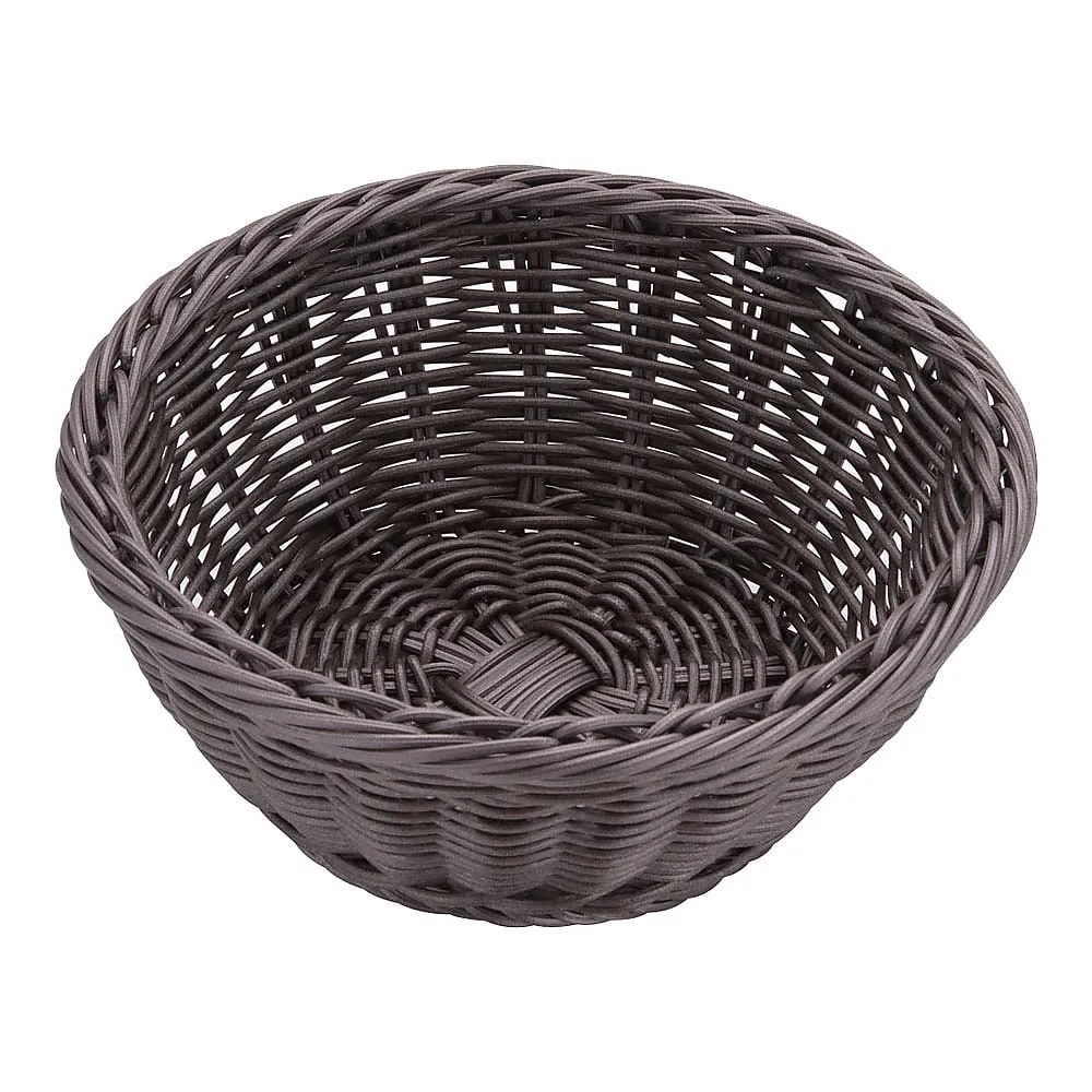 62-6582-18 Resin basket round type dark brown 91-080C